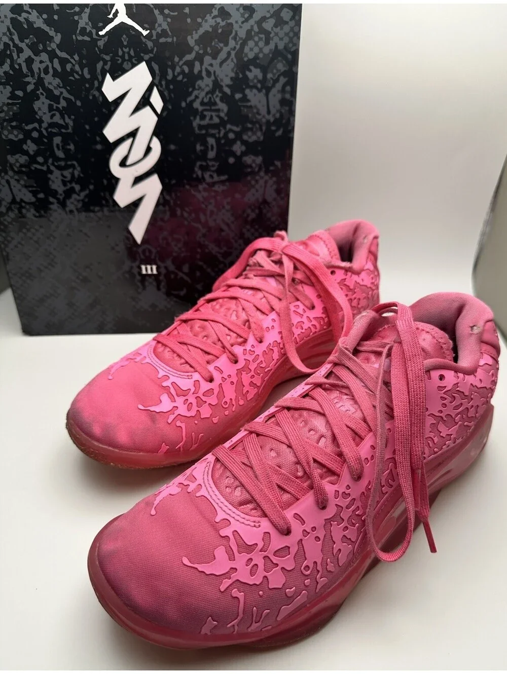 Nike Jordan Zion 3 Pink Glow Men’s 7 Youth 7Y Basketball Shoes DV3869-600 W Box
